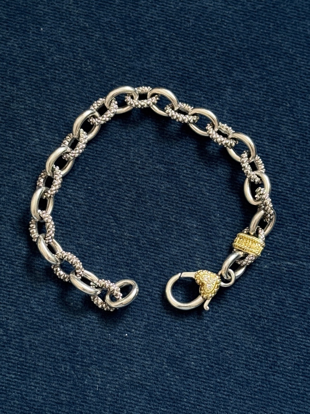 Judith Ripka Repurpose 925 - 18k with Diamond Chain Bracelet.